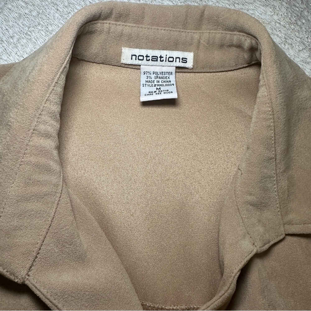 Notations Tan Button Down Shirt - image 2